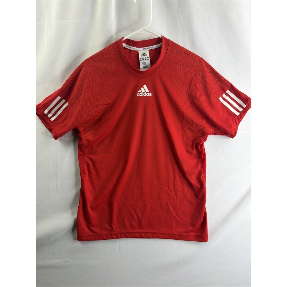 Adidas Mens Red Clima360 Soccer Shirt Small Formotion Breathable Lightweight